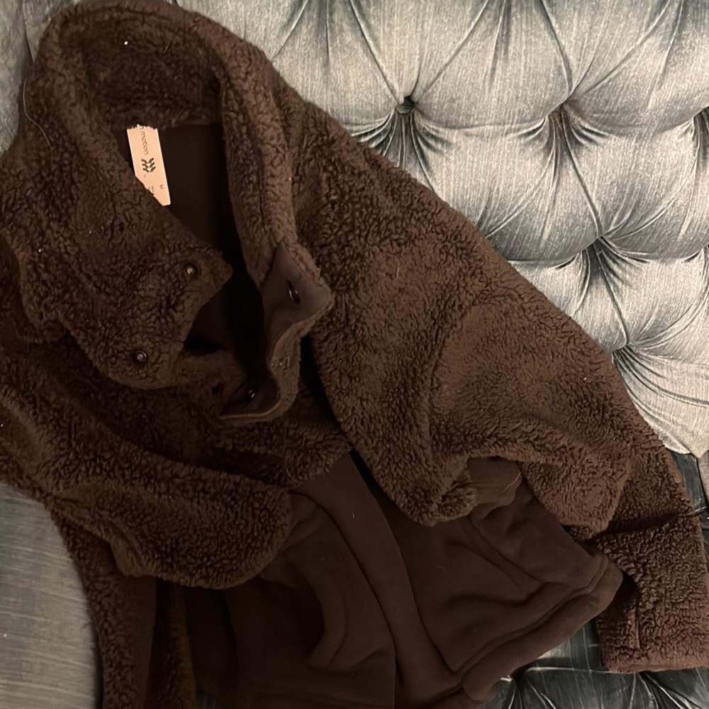 All in Motion Black Teddy Bear Pullover